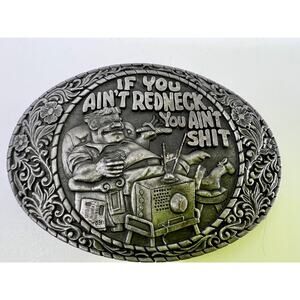 VTG  82 If You Ain't...Western Humor Solid Brass Belt Buckle Made in USA